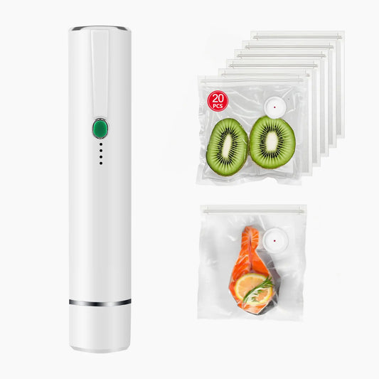Vacuum Sealer vacuum sealer for food compact vacuum sealer handheld vacuum sealer(Vacuum Sealer + 20 reusable vacuum sealer bags for food bags)